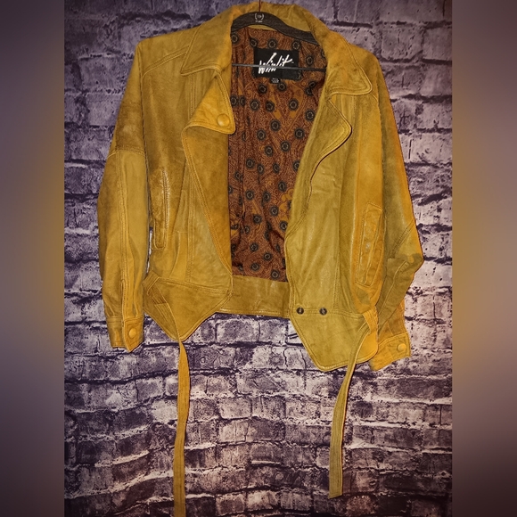 Winlit Vintage Leather Cropped Jacket sz Small - Picture 2 of 6